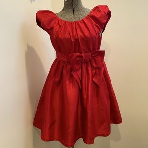 Girls holiday dress with bow